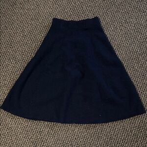 Elegant Dark Blue A-Line Skirt